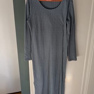 Blue maternity Long Sleeve Dress Size L